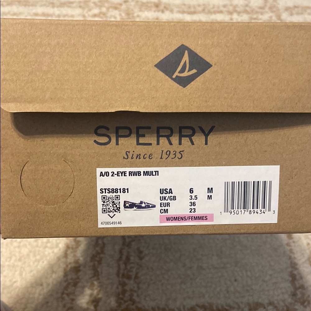 Sperry Red, White and Blue Boat Shoes - Picture 2 of 7